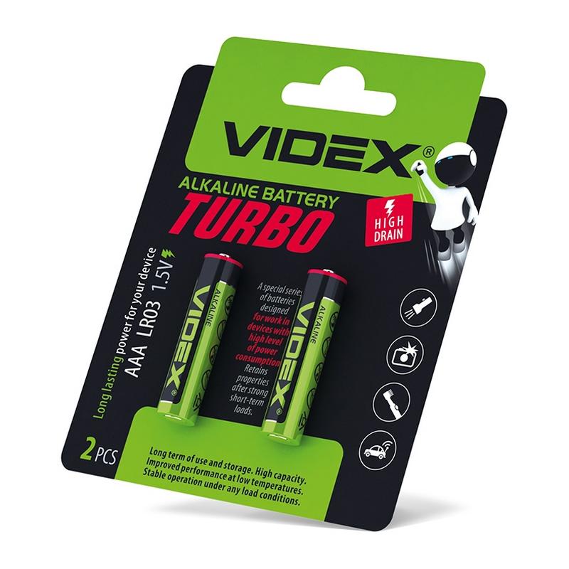 Батарейка Videx LR03/AAA Turbo щелочная