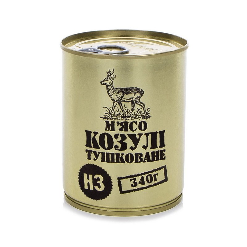 Консерви НЗ м'ясо косулі тушковане