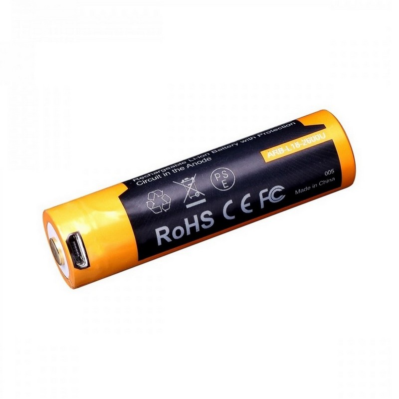 Аккумулятор Fenix 18650 micro usb ARB-L18  2600 mAh  от магазина Мандривник Украина