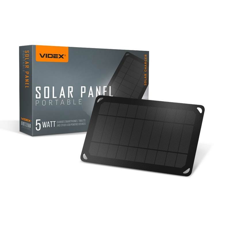 Портативное зарядное устройство солнечная панель Videx VSO-F505U 5W от магазина Мандривник Украина