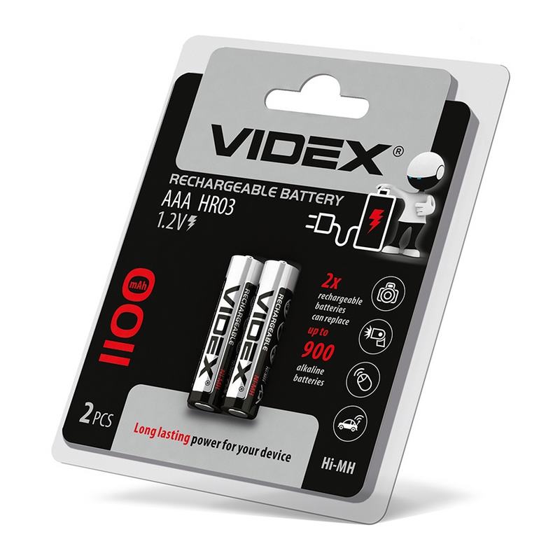 Акумулятор Videx Ni-MH HR03/AAA 1100mAh