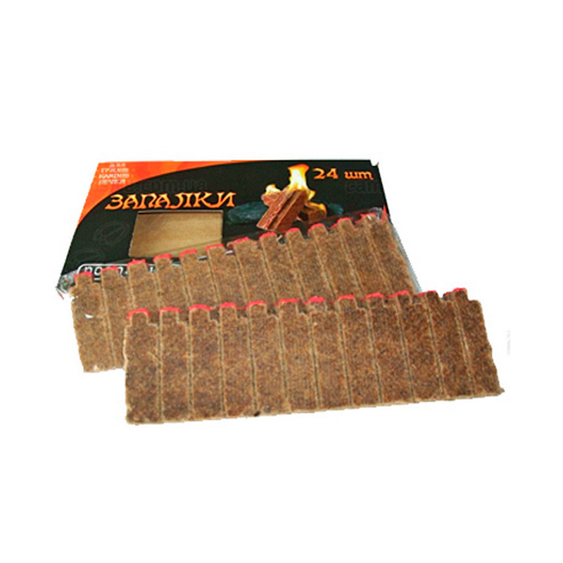 Расжигатель "Запалки" для грилей, каминов набор из 24 шт спичек от магазина Мандривник Украина