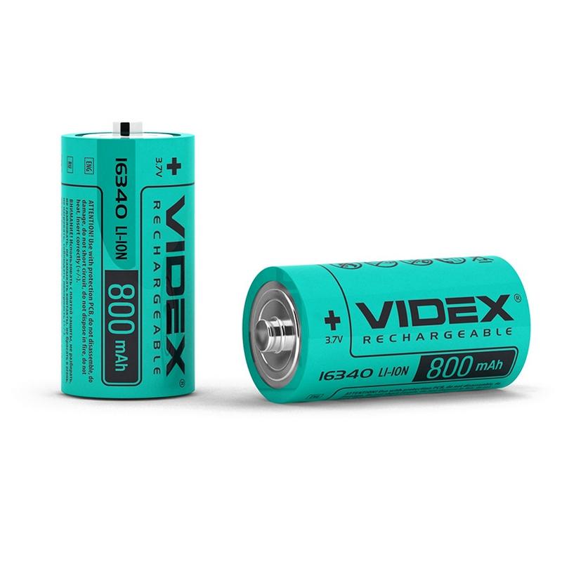 Аккумулятор Videx Li-Ion 16340 800mAh от магазина Мандривник Украина
