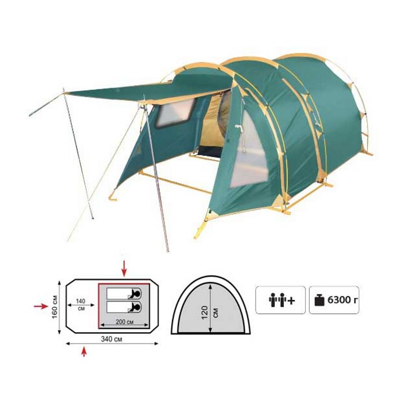 Палатка tramp octave 2 trt-011 от магазина Мандривник