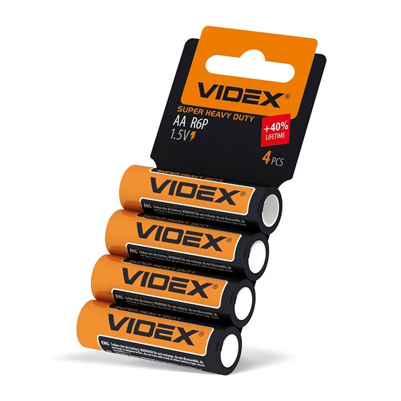 Батарейка Videx R6P/AA солевая от магазина Мандривник Украина
