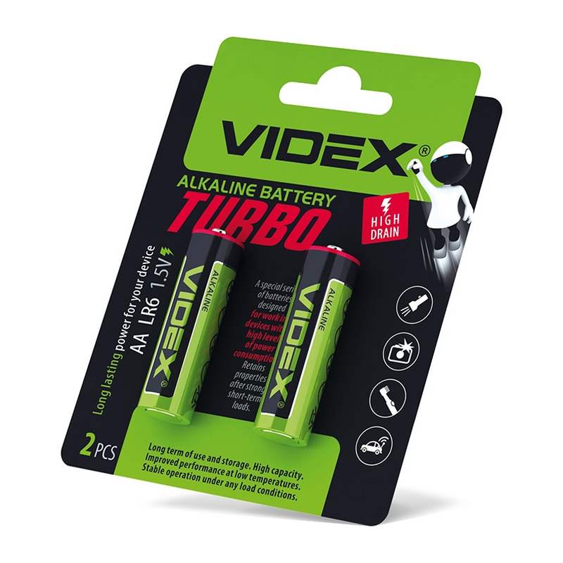 Батарейка Videx LR6T/AA Turbo лужна