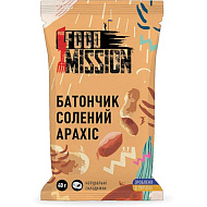 Батончик Food Mission (Green Tramps) солёный арахис